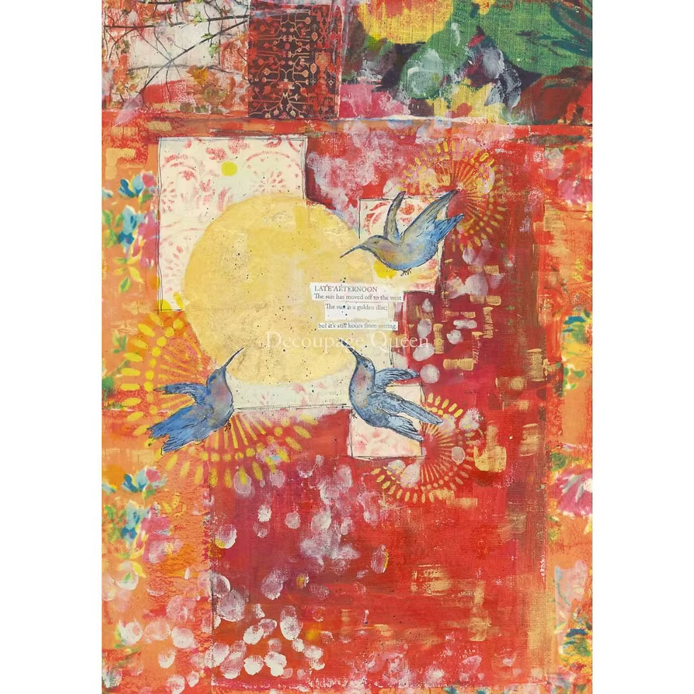 Decoupage Queen Rice Paper A4 - Ellen J Goods - Late Afternoon
