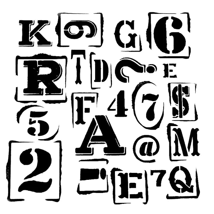 Roycycled Stencil - Numbers