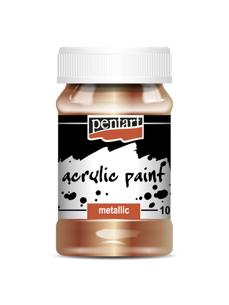 Pentart Acrylic Metallic Paint - Antique Copper