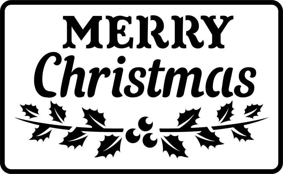 JRV Stencil - Merry Christmas