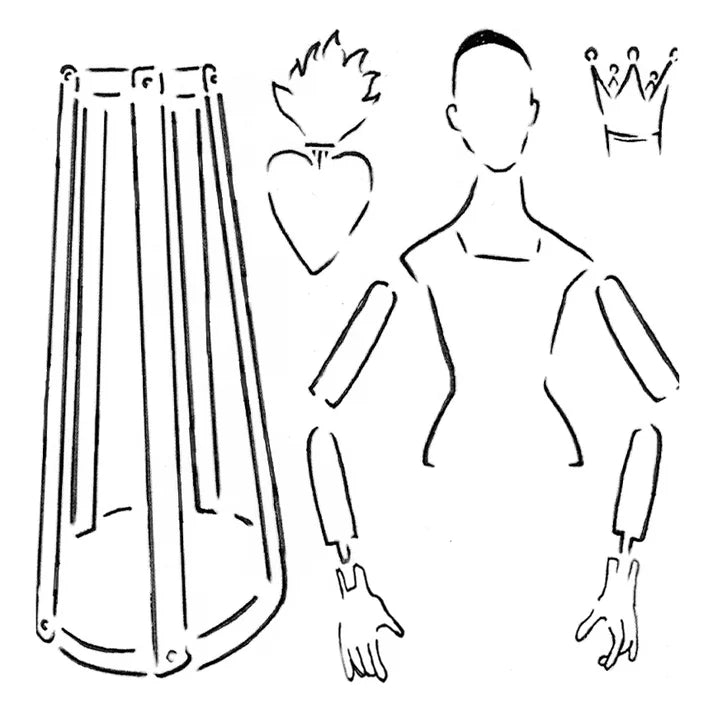 Roycycled Stencil - Paper Doll