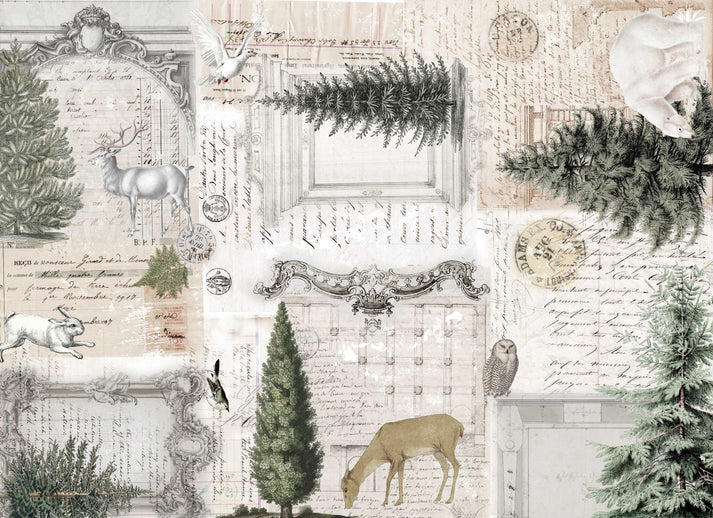 Roycycled Decoupage Paper - Neutral Christmas Masterboard