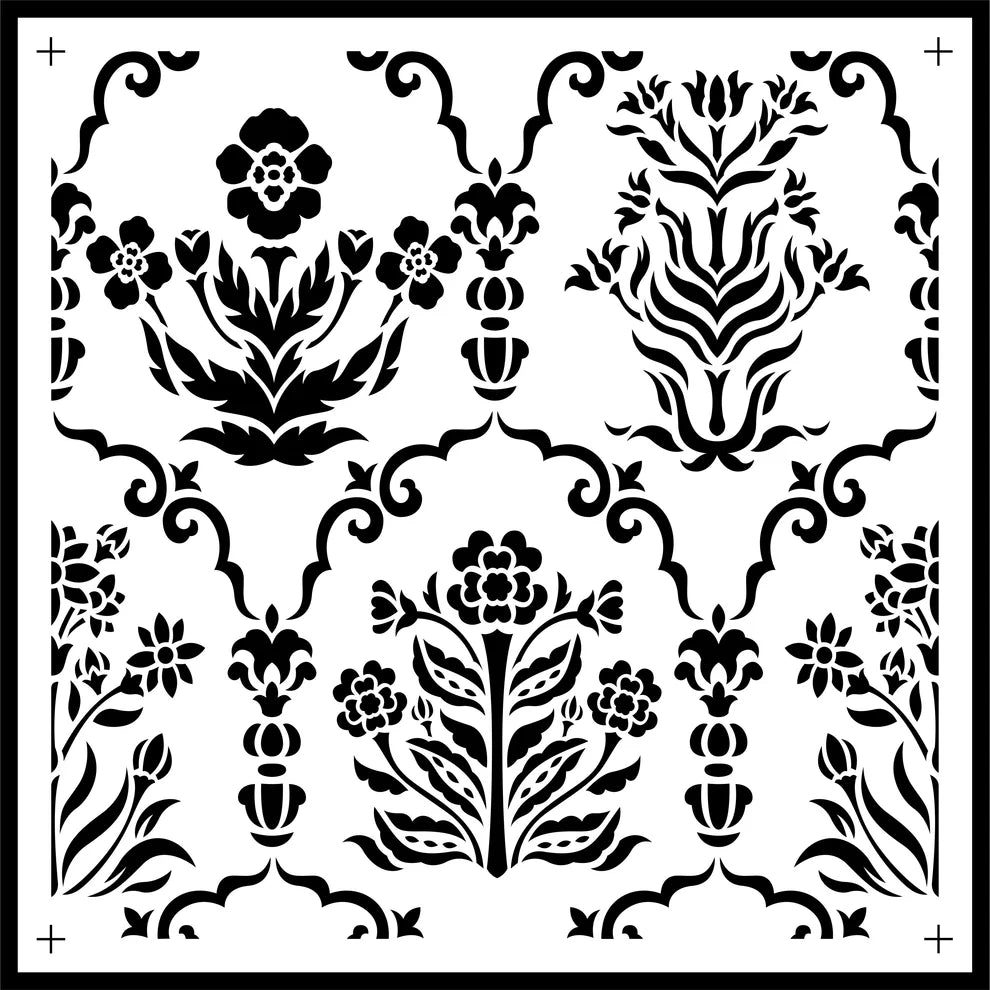 JRV Stencil - Botanical Tile