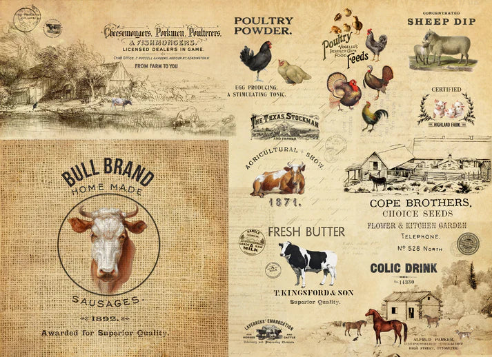 Roycycled Decoupage Paper - Barnyard Masterboard