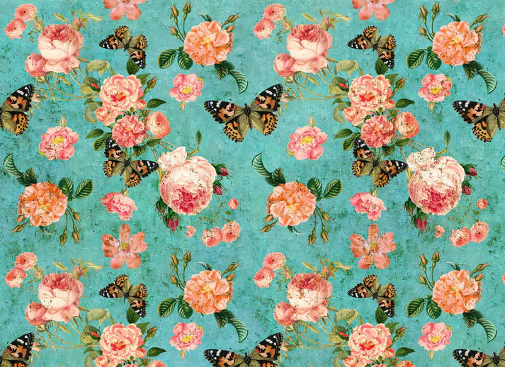 Roycycled Decoupage Paper - Patina Roses