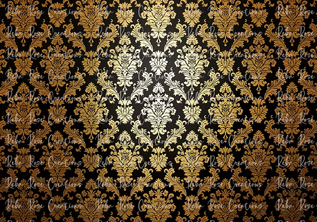 Reba Rose Creations - Black Damask