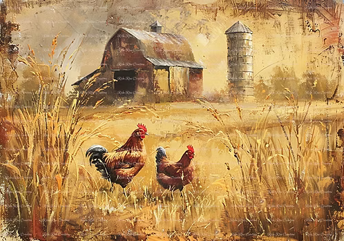 Reba Rose Creations - Sundown at the Farm