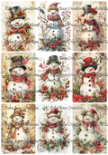 Reba Rose Creations A4 - Small Crafts Snowman
