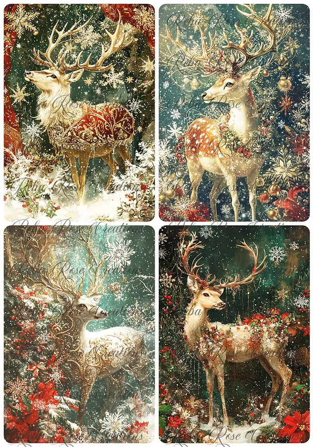 Reba Rose Creations - Intricate Deer 4 Square