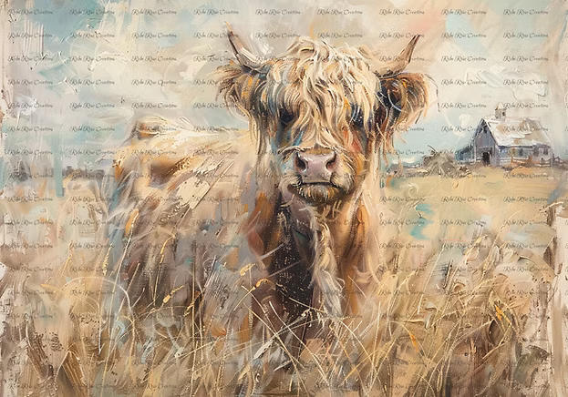 Reba Rose Creations - Abstract Farmhouse Bull