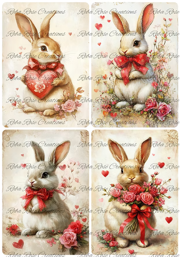 Reba Rose Creations - Valentine Bunnies