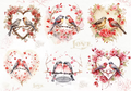 Reba Rose Creations - Bird Valentine Hearts
