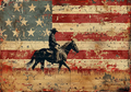 Reba Rose Creations - Cowboy and Flag