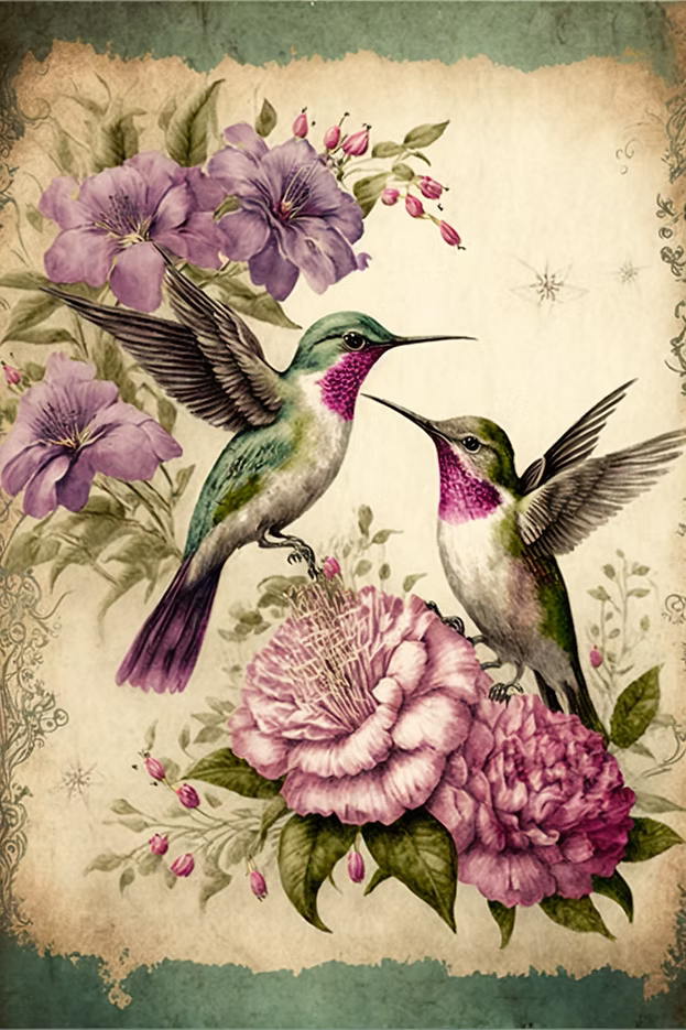 Reba Rose Creations - Spring Hummingbirds