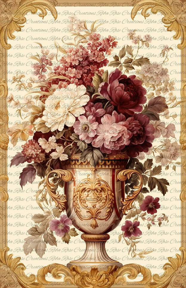 Reba Rose Creations Print - Christmas Vintage Floral