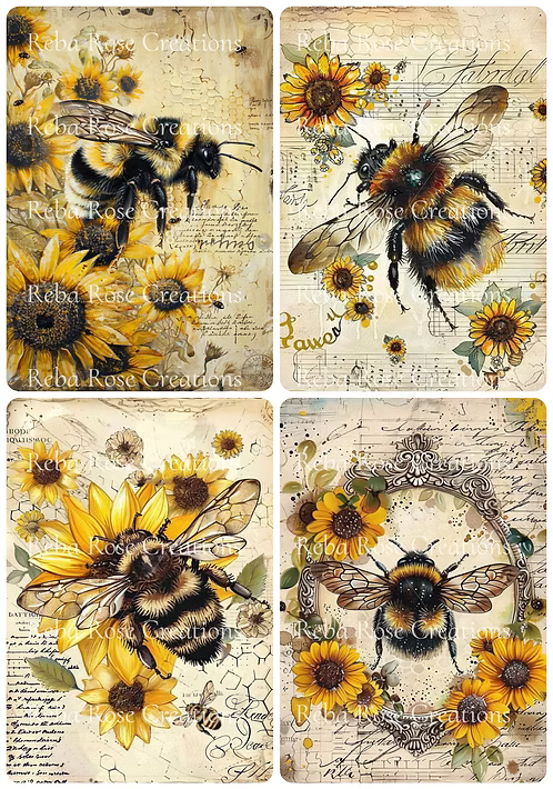 Reba Rose Creations - Honeycomb Bees