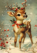 Reba Rose Creations - Vintage Christmas Deer