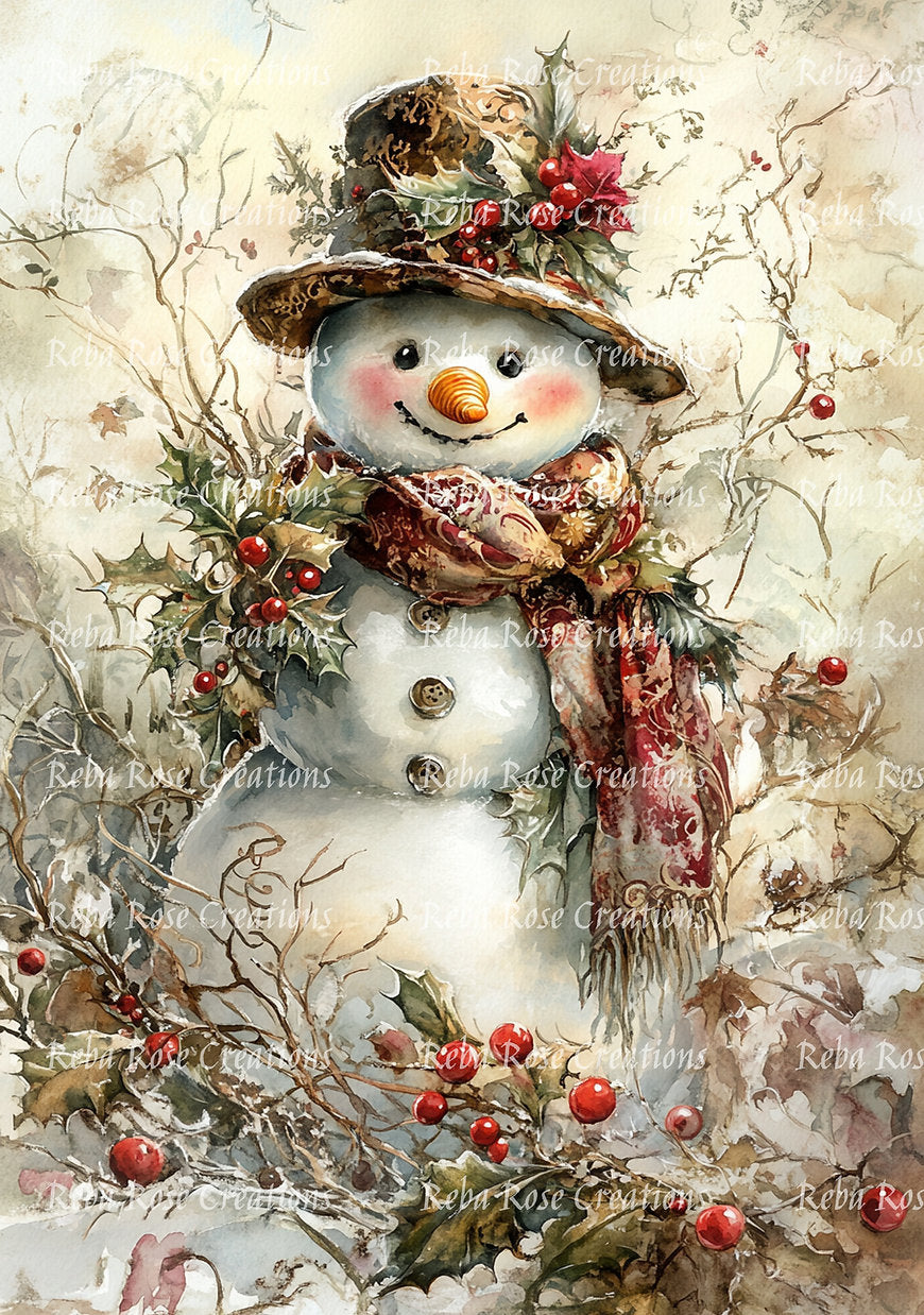 Reba Rose Creations - Christmas Snowman