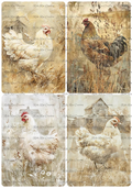 Reba Rose Creations - Primitive Farmhouse Chickens