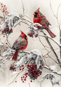 Reba Rose Creations - Winter Cardinals