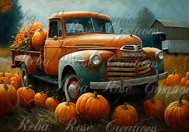 Reba Rose Creations - Pumpkin Patch Truck