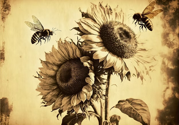 Reba Rose Creations - Vintage Sunflower