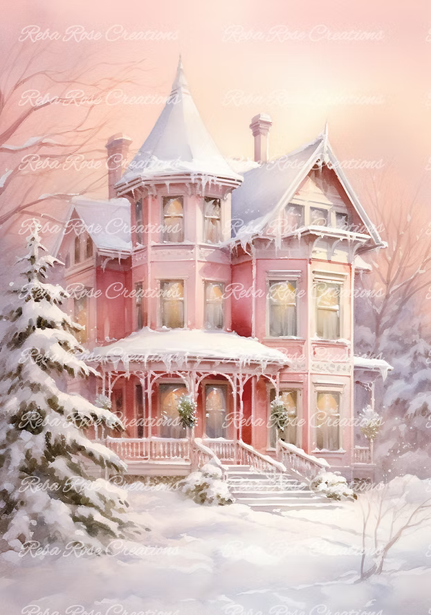 Reba Rose Creations - Winter Victorian House