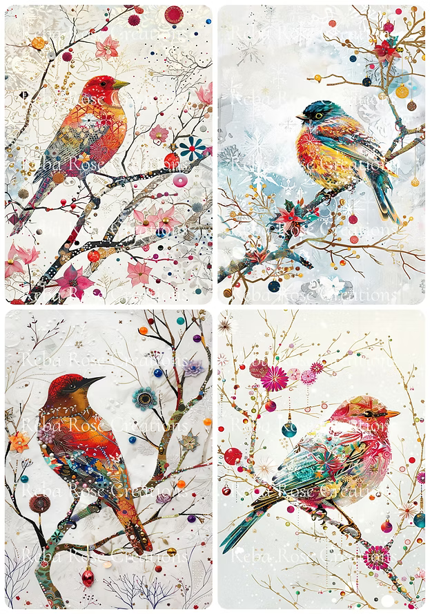 Reba Rose Creations - Holiday Birds