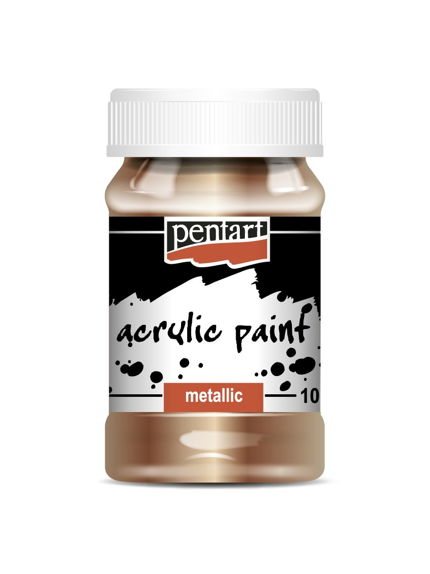 Pentart Acrylic Metallic Paint - Antique Gold