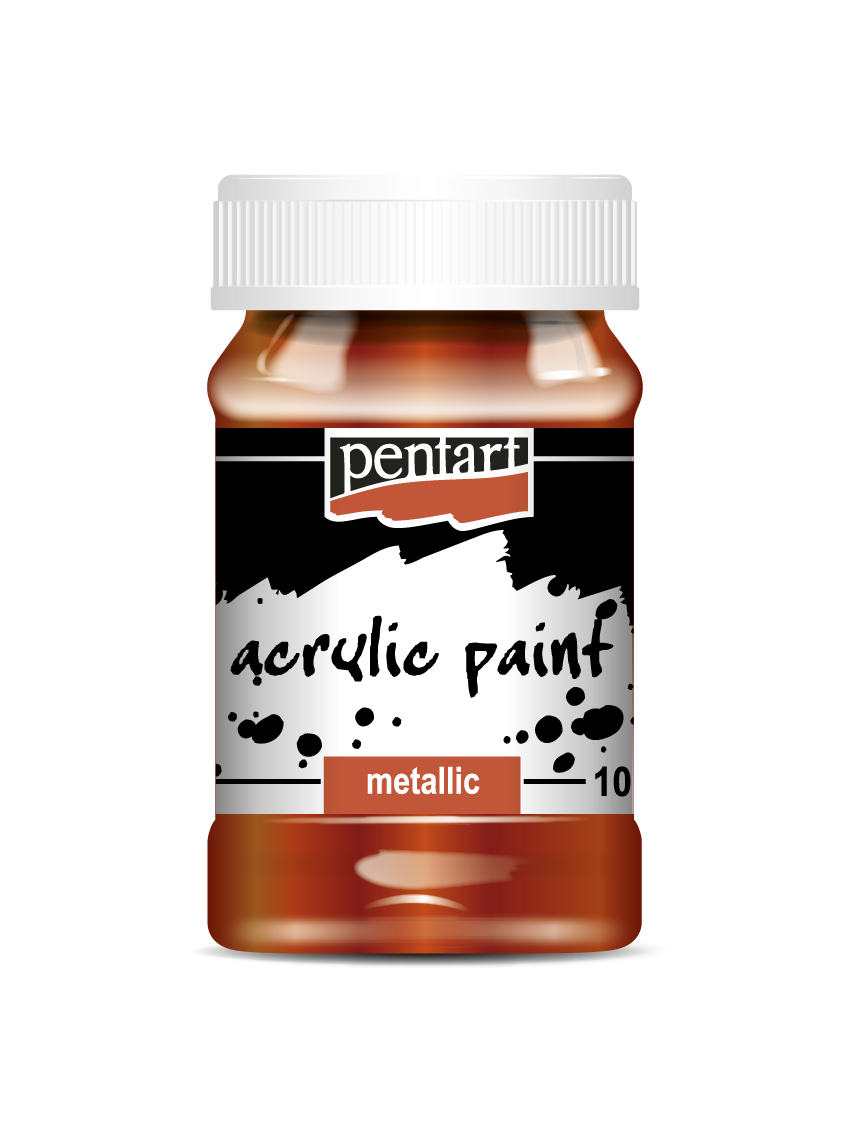 Pentart Acrylic Metallic Paint - Red Copper