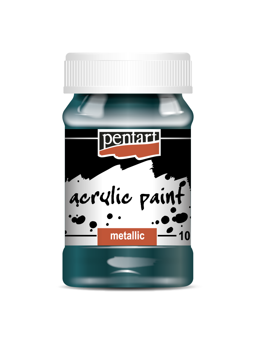 Pentart Acrylic Metallic Paint - Teal