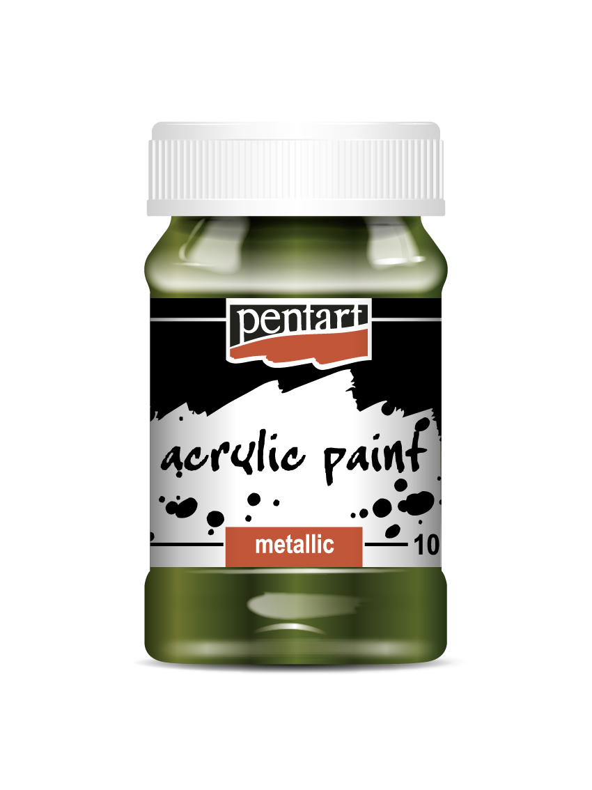 Pentart Acrylic Metallic Paint - Green