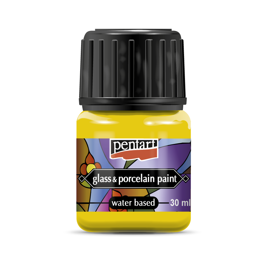 Pentart Glass and Porcelain Paint - Yellow