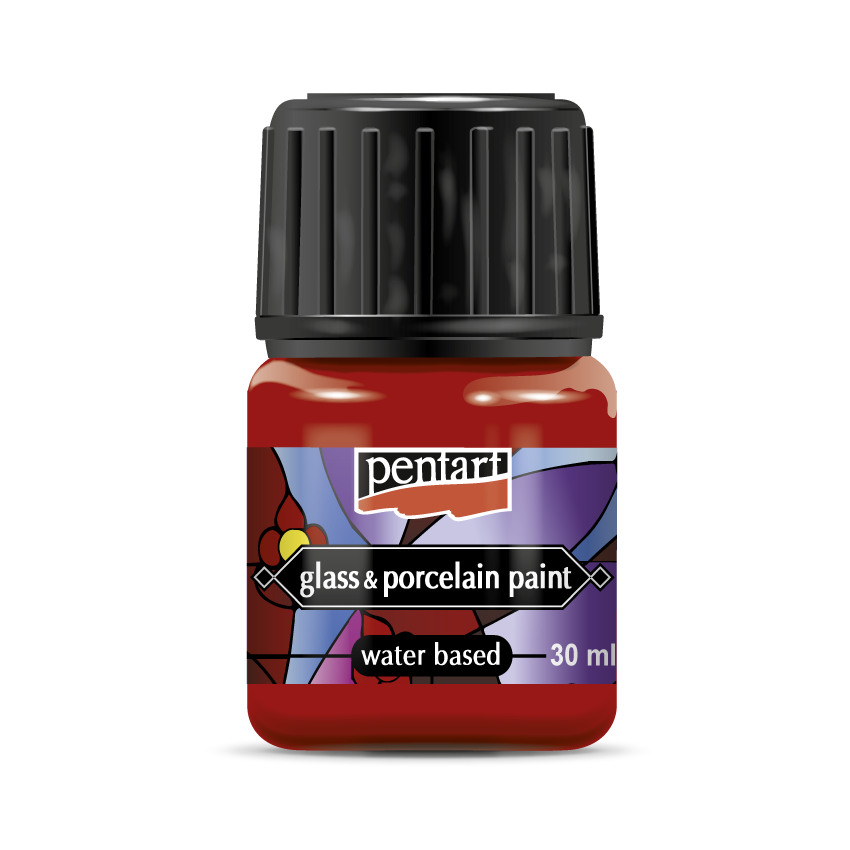 Pentart Glass and Porcelain Paint - Red