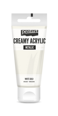 Pentart - Creamy Metallic Acrylic Paint - White Gold