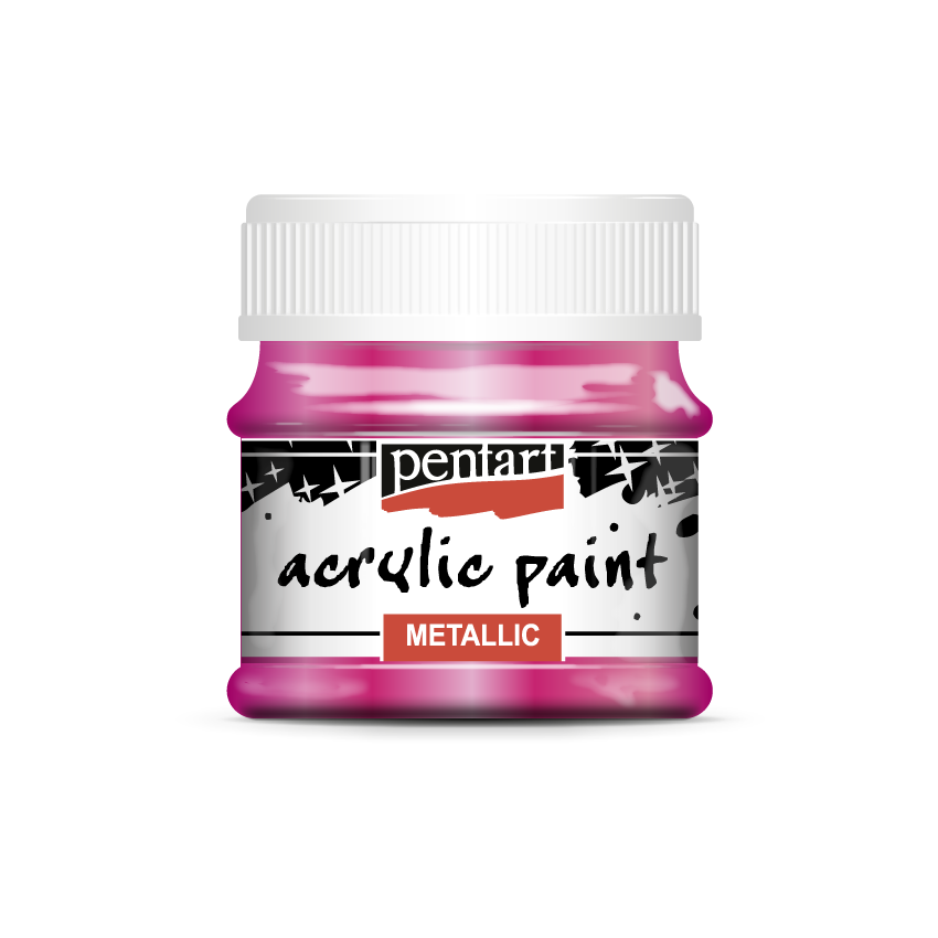 Pentart Acrylic Metallic Paint - Magenta