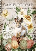 Decoupage Queen Rice Paper A4 - Easter Postcard