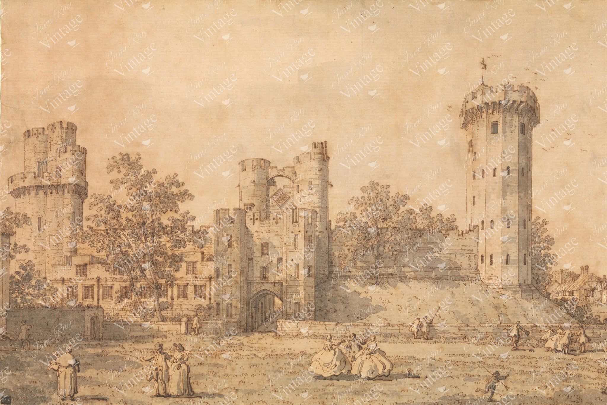 JRV Decoupage Paper - Warwick Castle