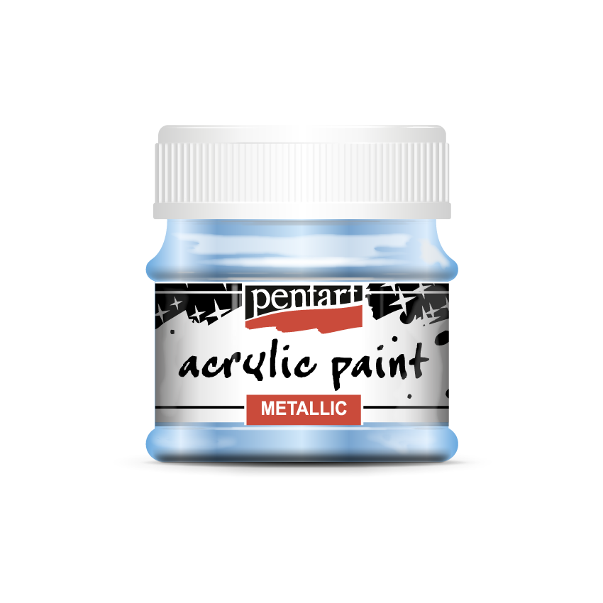 Pentart Acrylic Metallic Paint - Light Blue