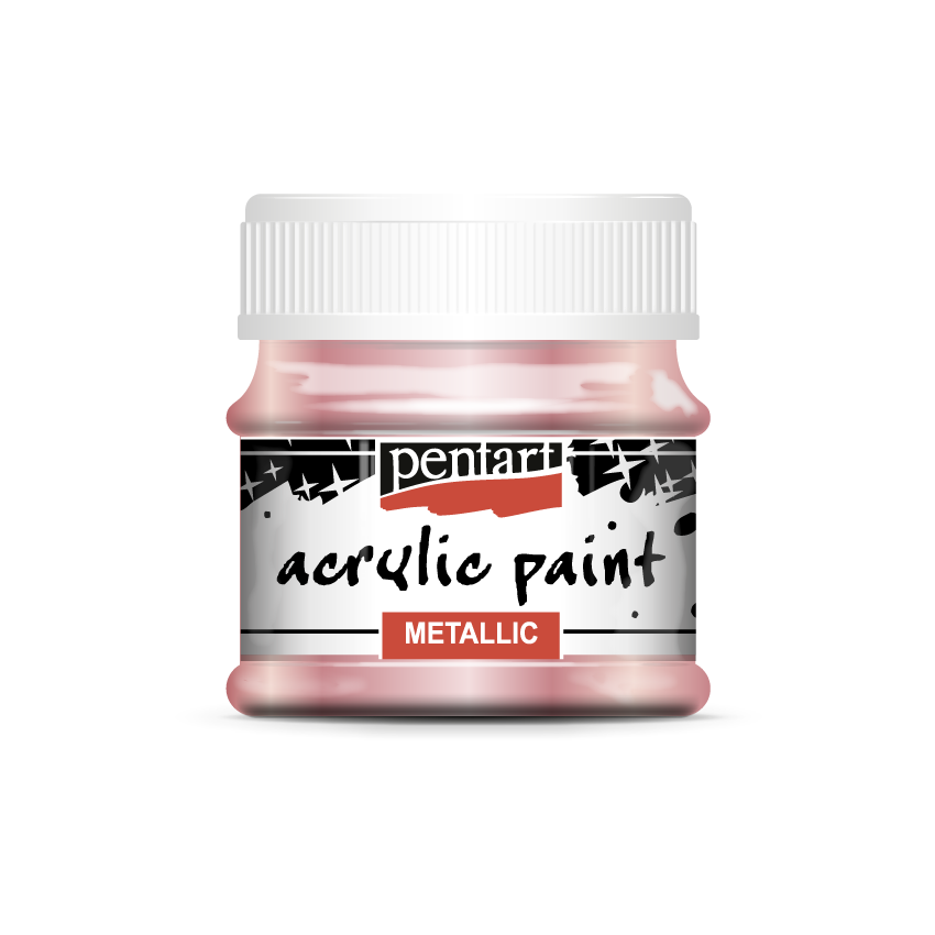 Pentart Acrylic Metallic Paint - Rose