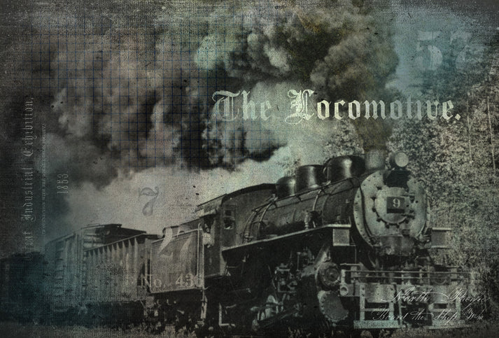 Roycycled Decoupage Paper - The Locomotive