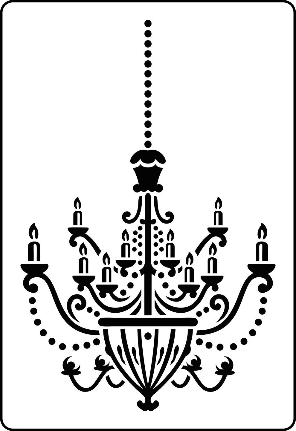 JRV Stencil - French Chandelier