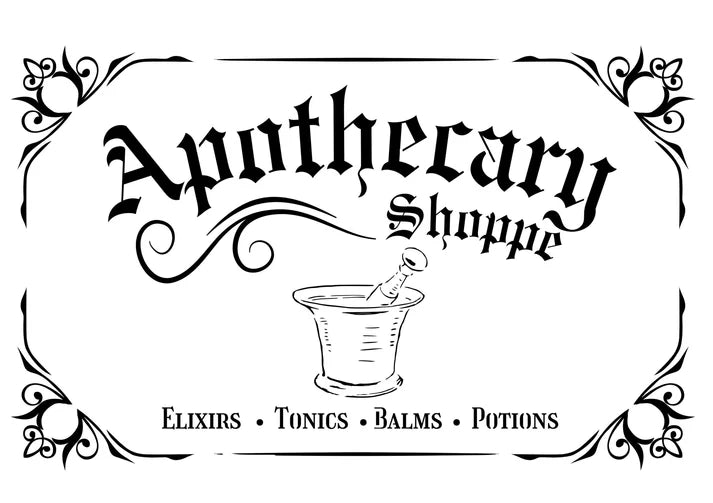 Roycycled Stencil - Apothecary