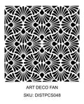 Posh Chalk Stencil - Art Deco Fan