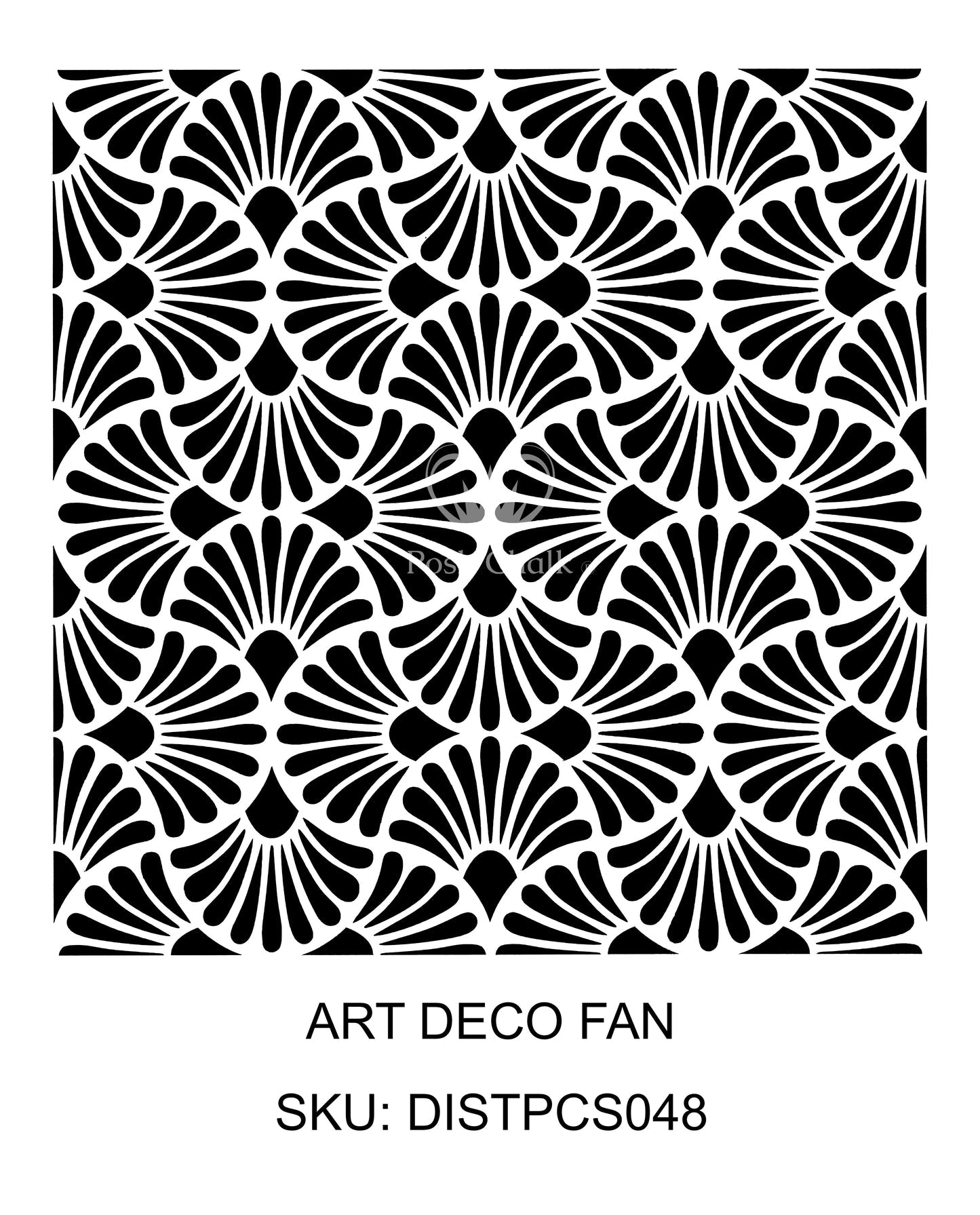 Posh Chalk Stencil - Art Deco Fan