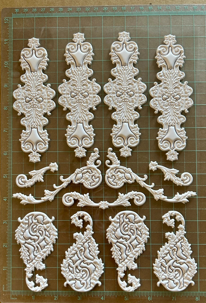 Decoupage Queen - LaBlanche Baroque Scrollwork Embellishment Sticker Sheet