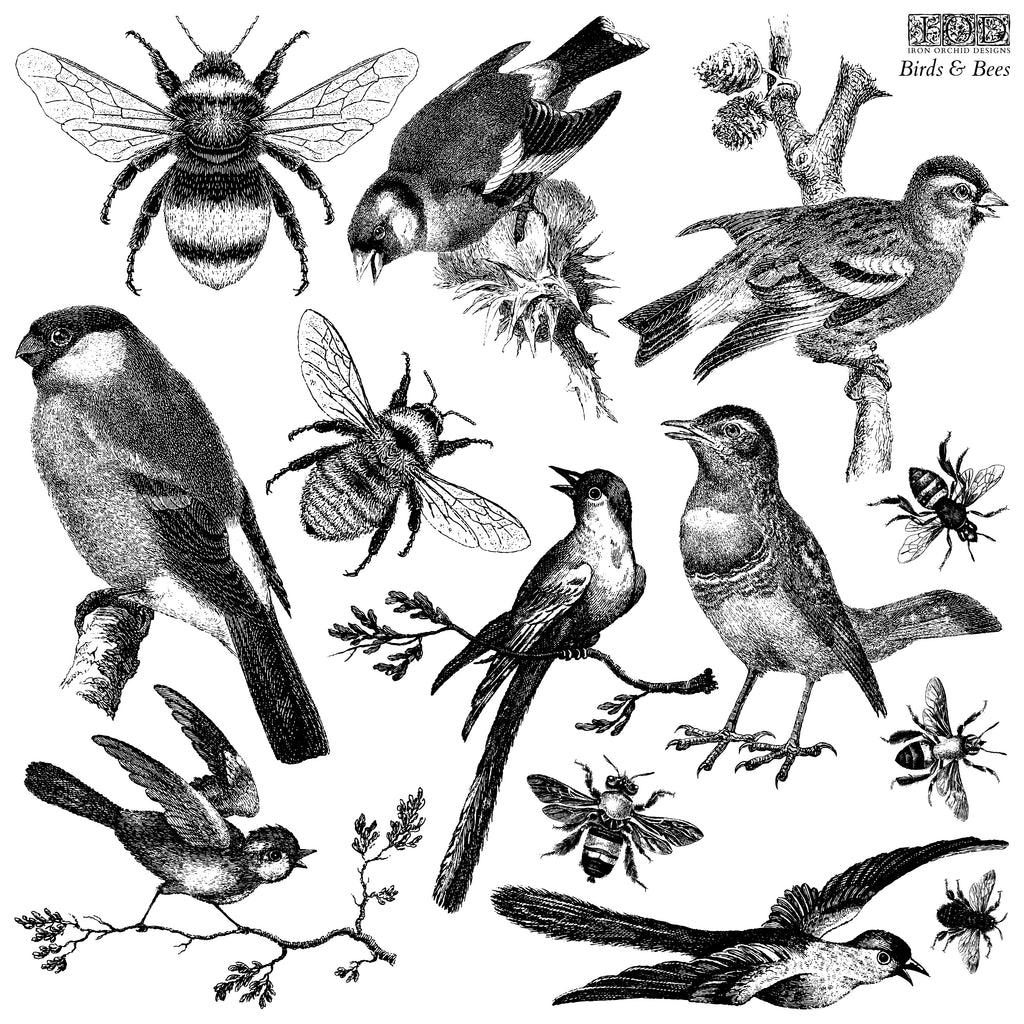 IOD Stamp - Birds and Bees