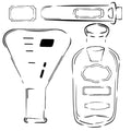 Roycycled Stencil - Beaker and Bottle