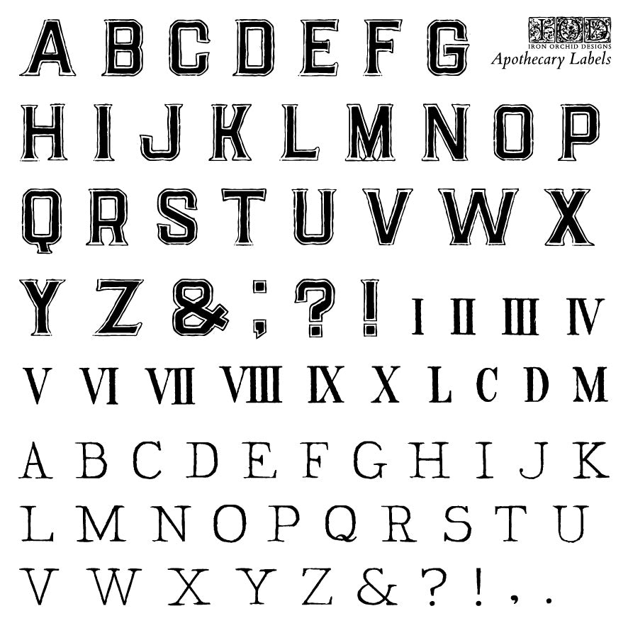 IOD Stamp Set - Apothecary Labels