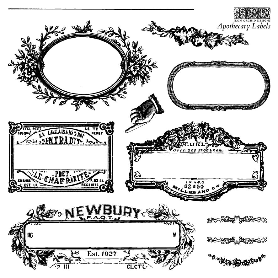 IOD Stamp Set - Apothecary Labels
